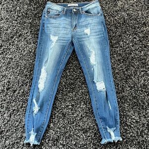 KANCAN KC5072M distressed ankle jeans size 28